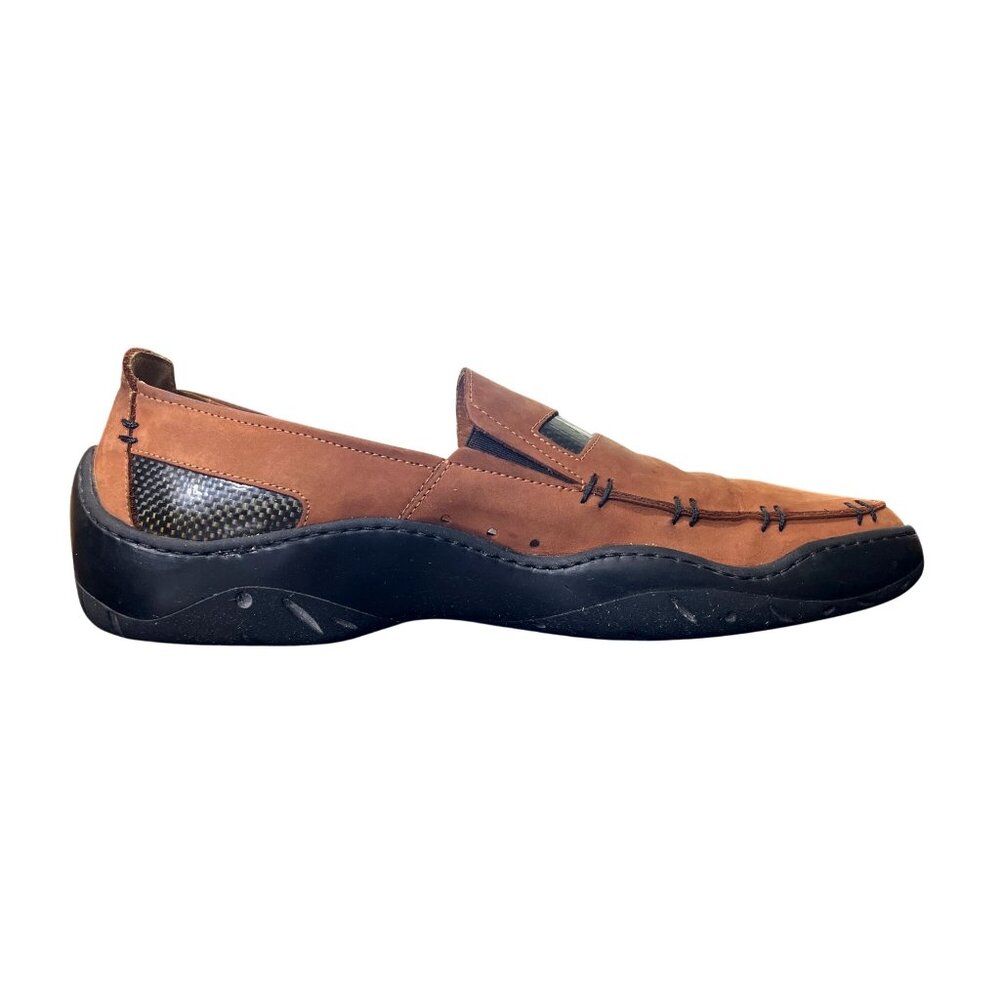 Toschi Mach Loafers Brown Nubuck Leather Driver Shoe CarbonLite Mens 11.5 - Picture 5 of 12